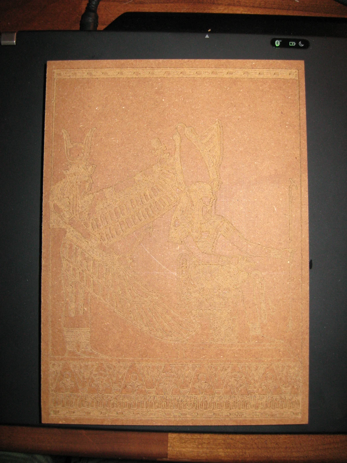 egyptian engraving on mdf