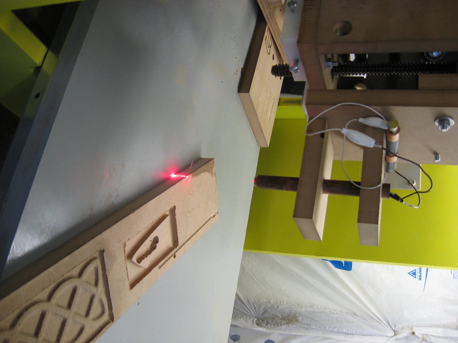 CNC engraving with a DVD burner laser