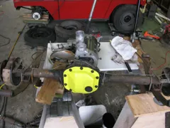 Rear axel and motor