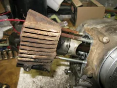 Honda C100E engine upper end.