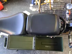 Ammo box saddle bag.