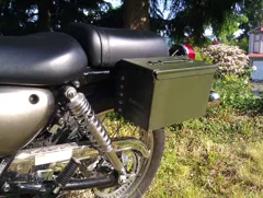 Ammo box saddle bag.