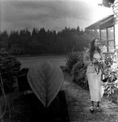 Megan and a boat